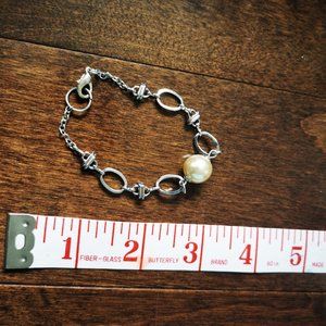 Silver Pearl Bracelet